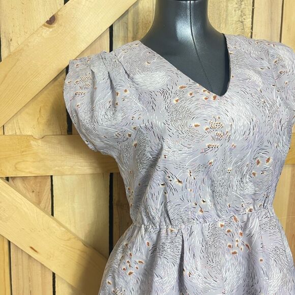 Vintage 1950s 1960s pattern midi dress womens tailored bell housewife hi low - Picture 10 of 12